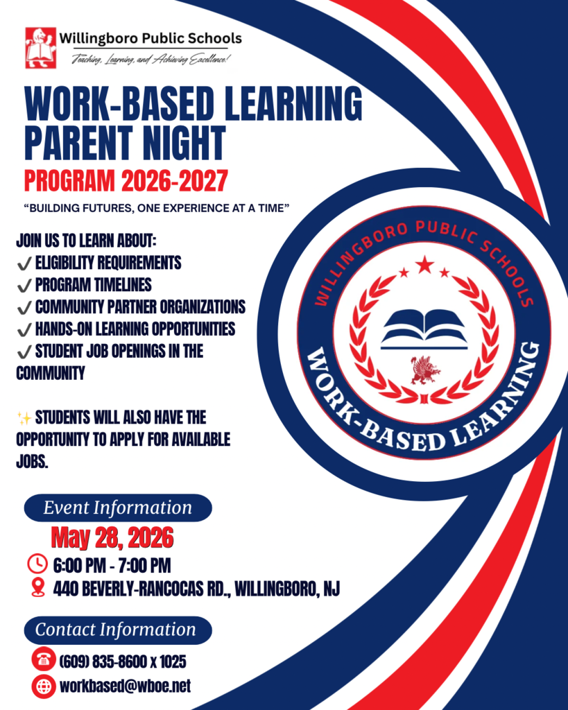 Work-Based Learning Parent Night on Thursday, May 28