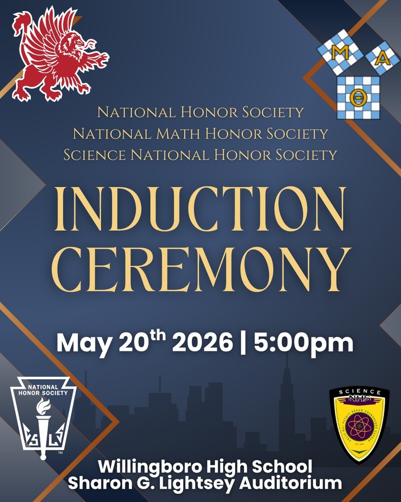 Willingboro High School Honor Society Induction Ceremony on Wednesday, May 20