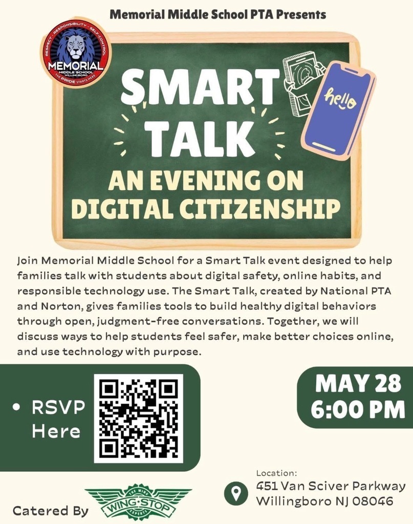 Memorial Middle School Smart Talk on Thursday, May 28