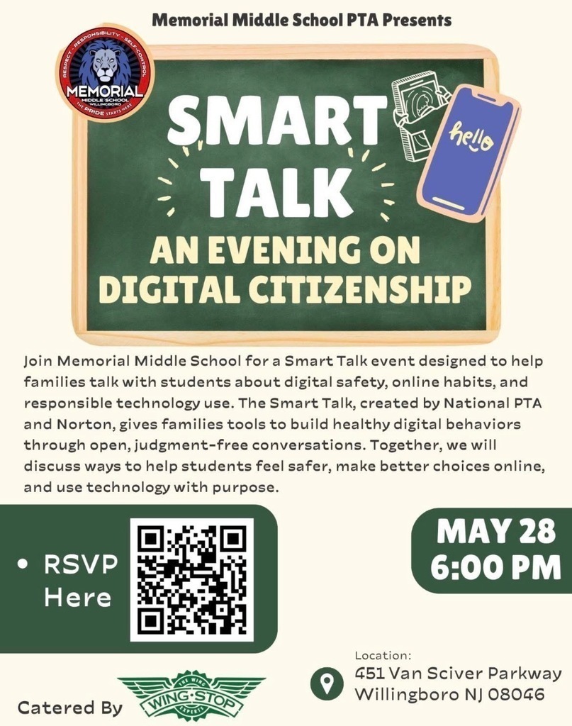 Memorial Middle School Smart Talk on Thursday, May 28