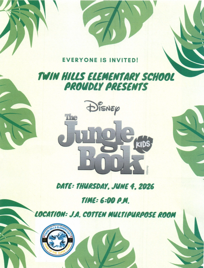 Twin Hills Elementary School Presents The Jungle Book KIDS on Thursday, June 4