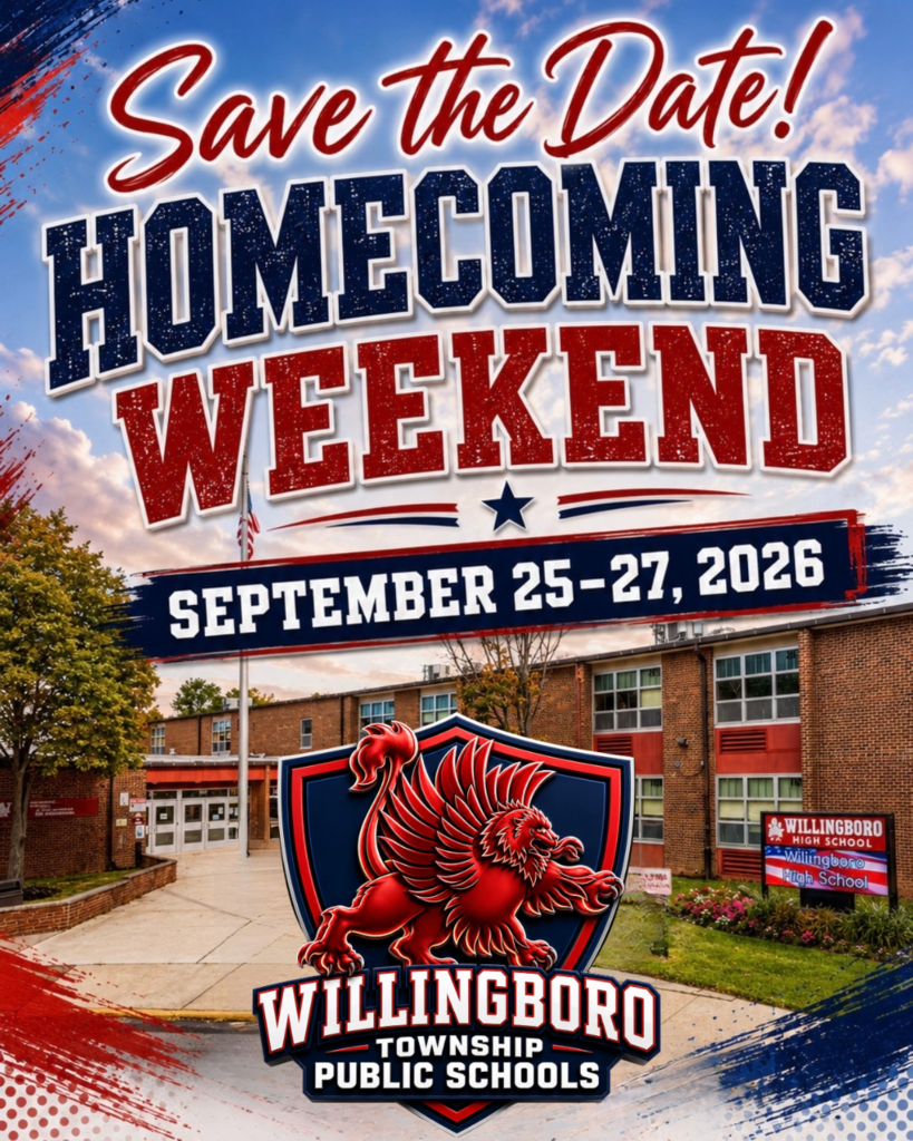 Save the Date: Willingboro High School Homecoming Weekend 2026 - September 25-27, 2026