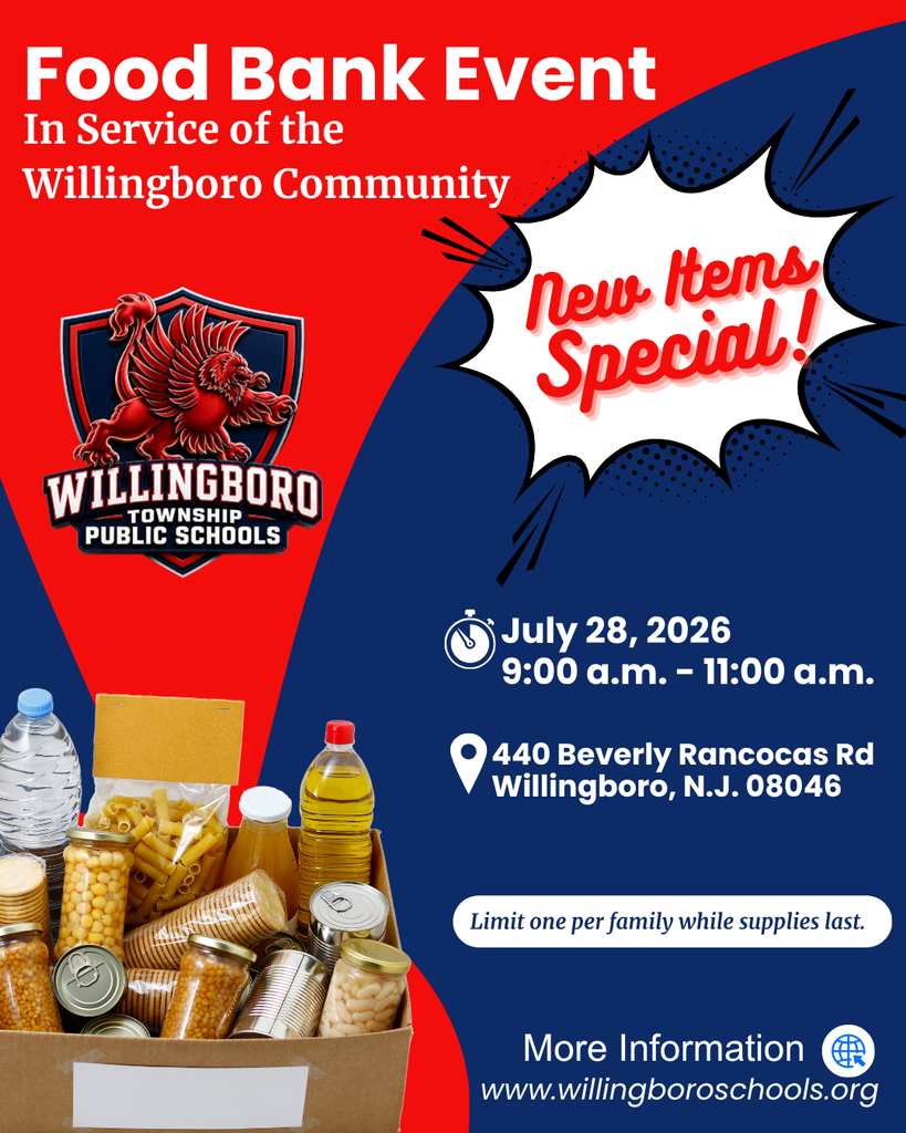 Willingboro Community Food Bank Event on Tuesday, July 28 at 9 a.m.
