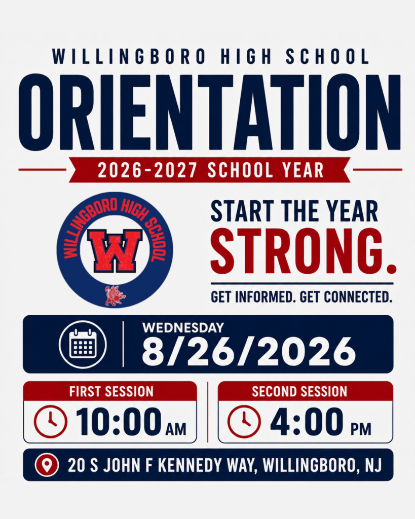 Willingboro High School Family Orientation – Wednesday, August 26