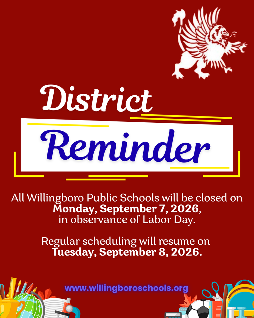 District Reminder: Schools Closed Monday, September 7 for Labor Day