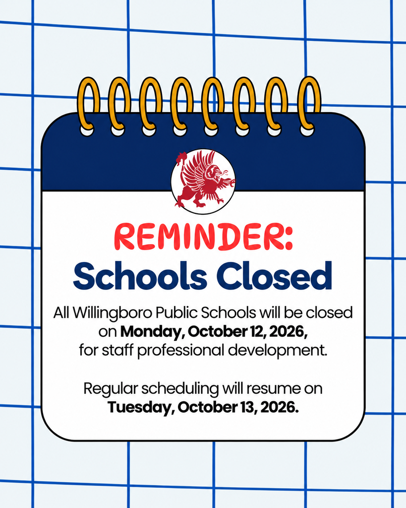 Reminder: Schools Closed Monday, October 12, 2026