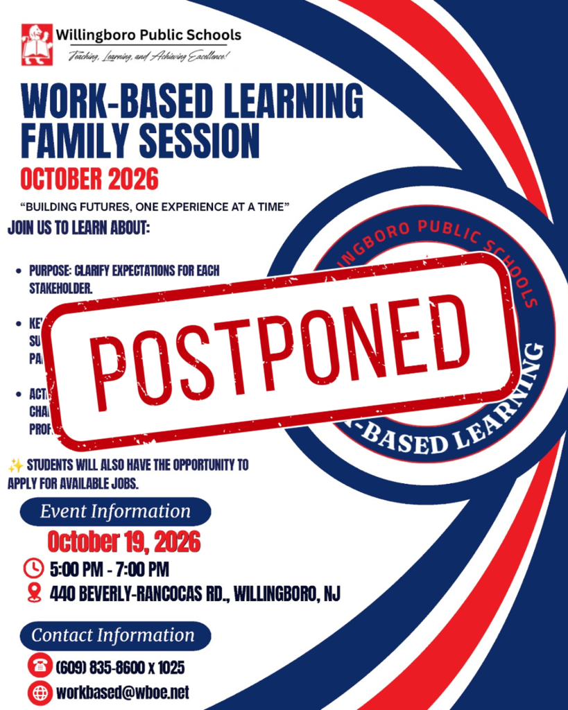 Important Update: Work-Based Learning Family Session Postponed