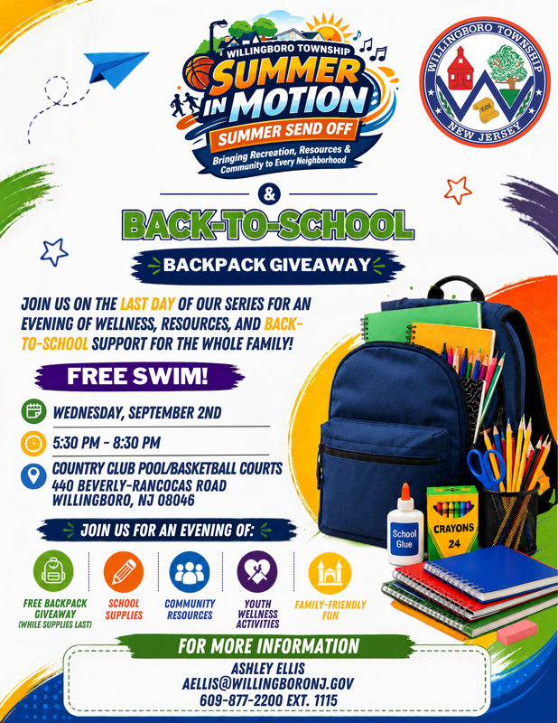 Free Back-to-School Backpack Giveaway & Summer Send-Off - September 2