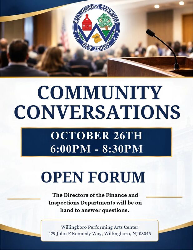 Community Opportunity: Willingboro Township Community Conversations – October 26, 2026