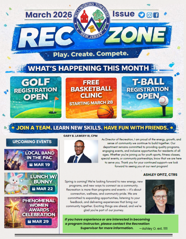 Willingboro Twp. March Newsletter - pg. 1