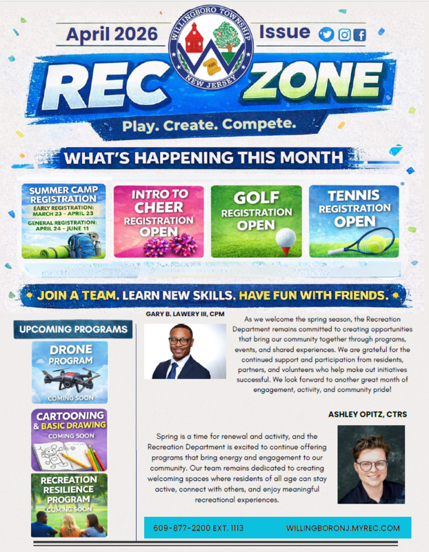 Willingboro Twp. April Newsletter - pg. 1