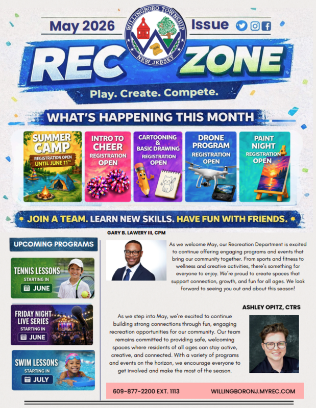 Willingboro Township Rec. Department Newsletter | April 2026