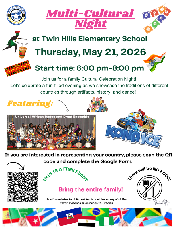 Twin Hills Multi-Cultural Night - Thursday May 21 at 6:00 p.m.