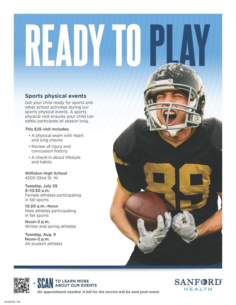 Williston Sports Physical Events