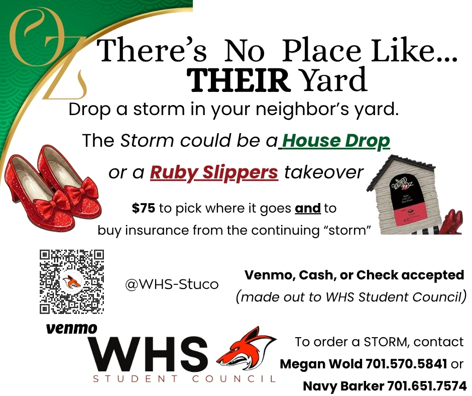 WHS Student Council Yard Fundraiser. See post for information. 