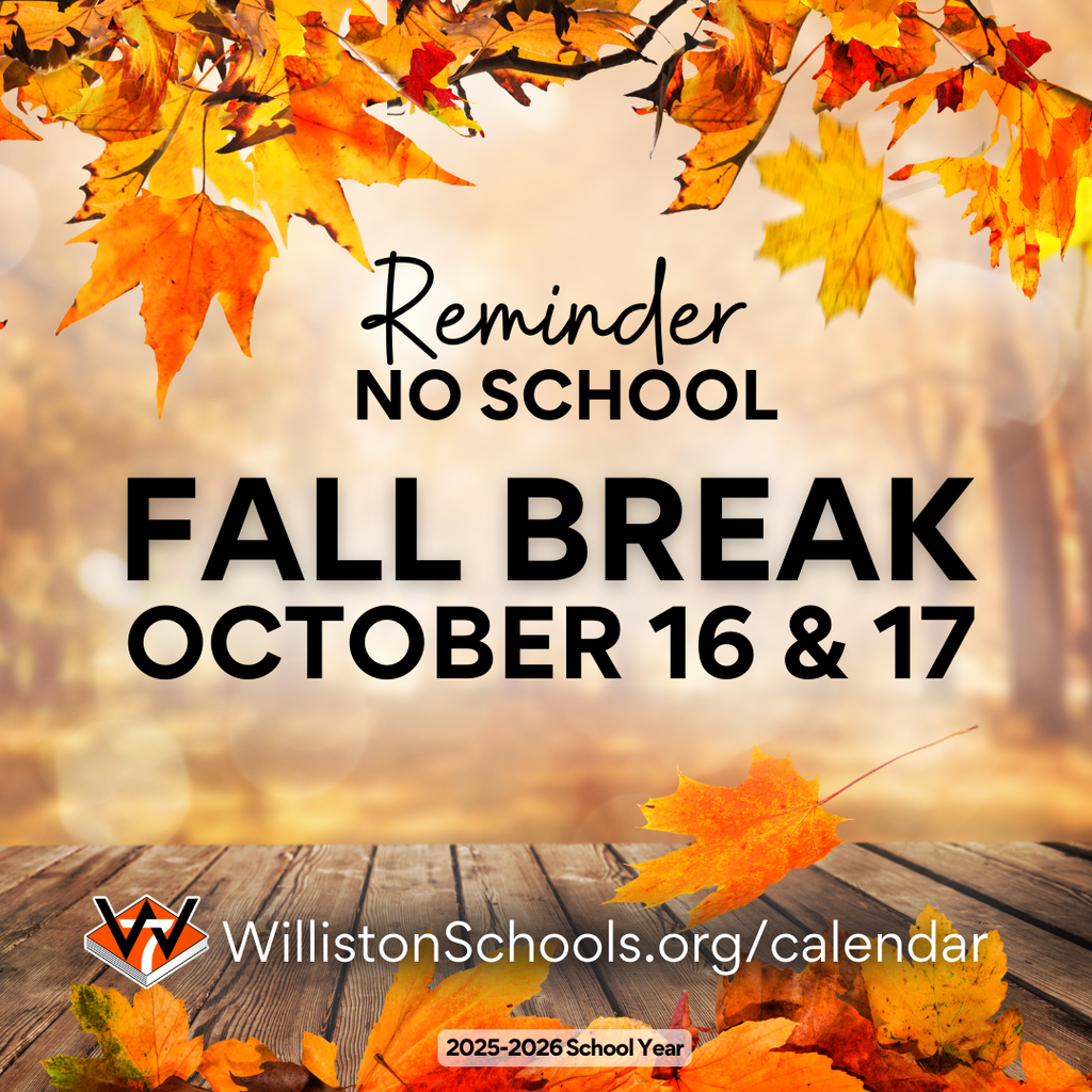 reminder no school fall break october 16 & 17 2025