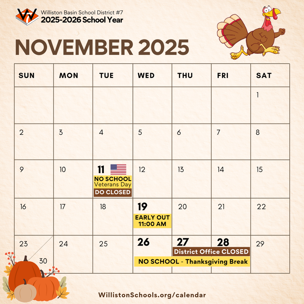 November district calendar reminders