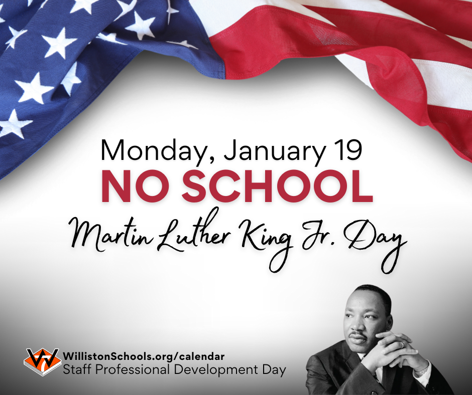 martin luther kind jr day no school monday january 19