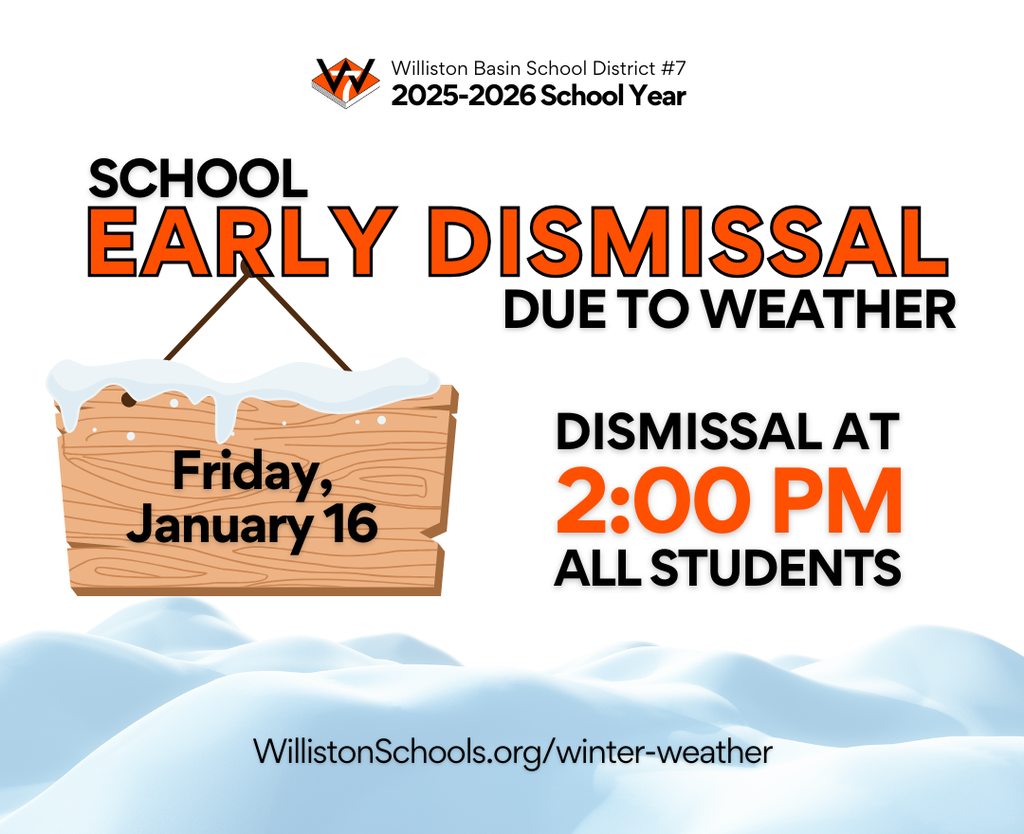 early dismissal at 2:00 due to weather 
