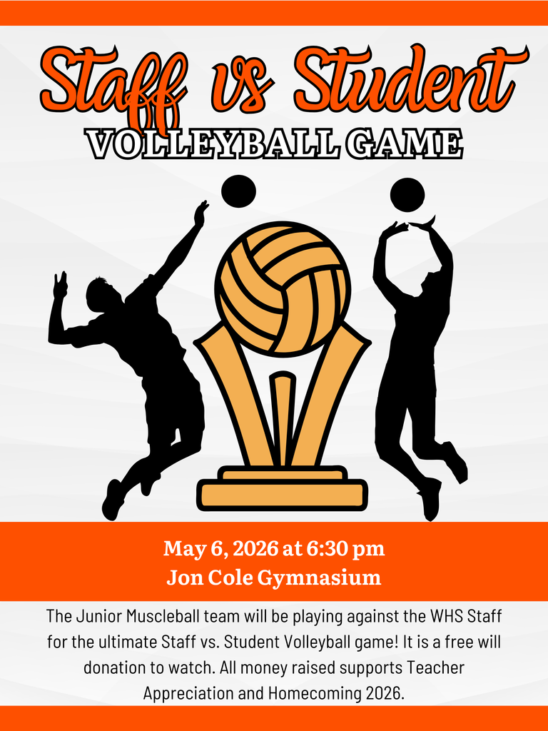 WHS Staff vs. Student Volleyball on May 6, 2026
