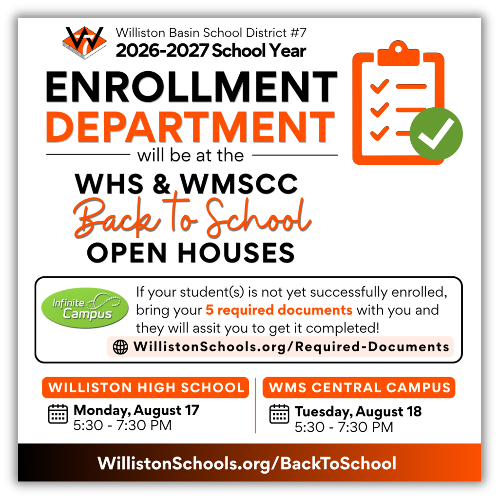 enrollment department at WHS and WMSCC open houses