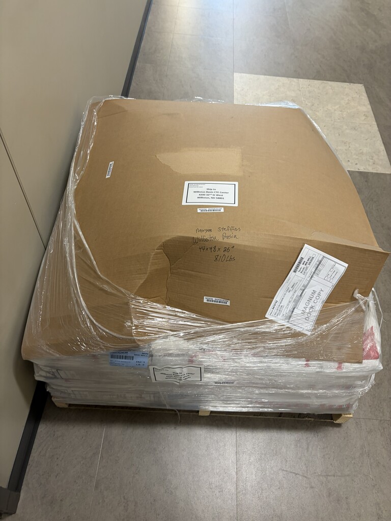 810 pound pallet of ND Flour wrapped in plastic