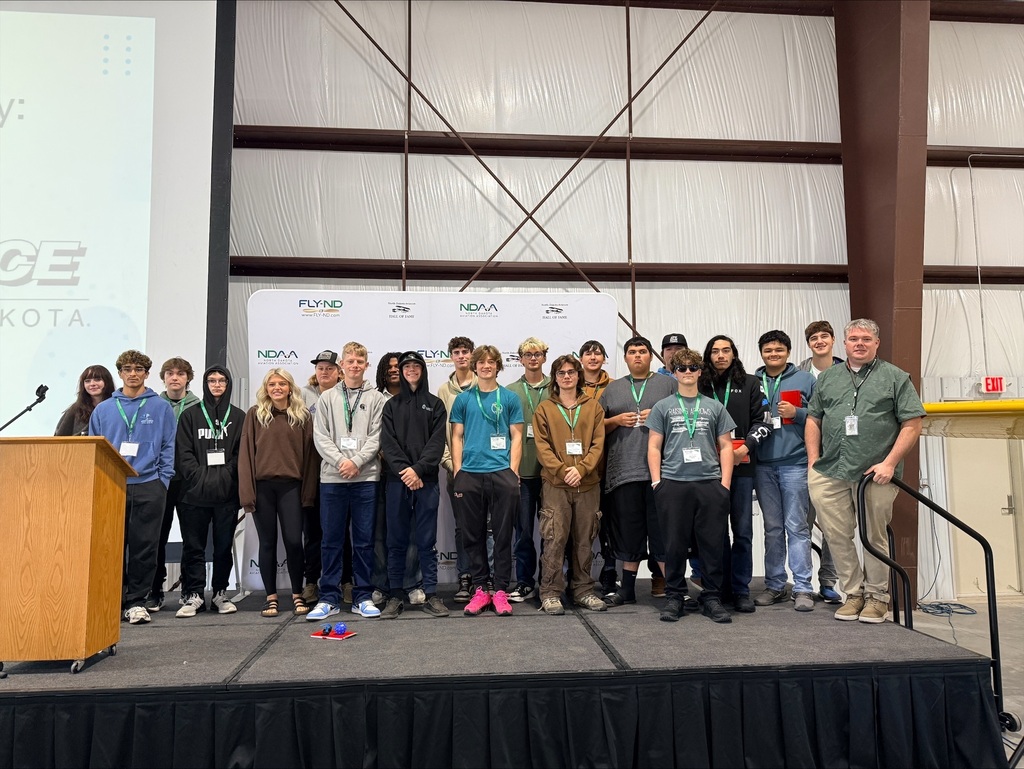 Class of students on stage at NDAA career fair