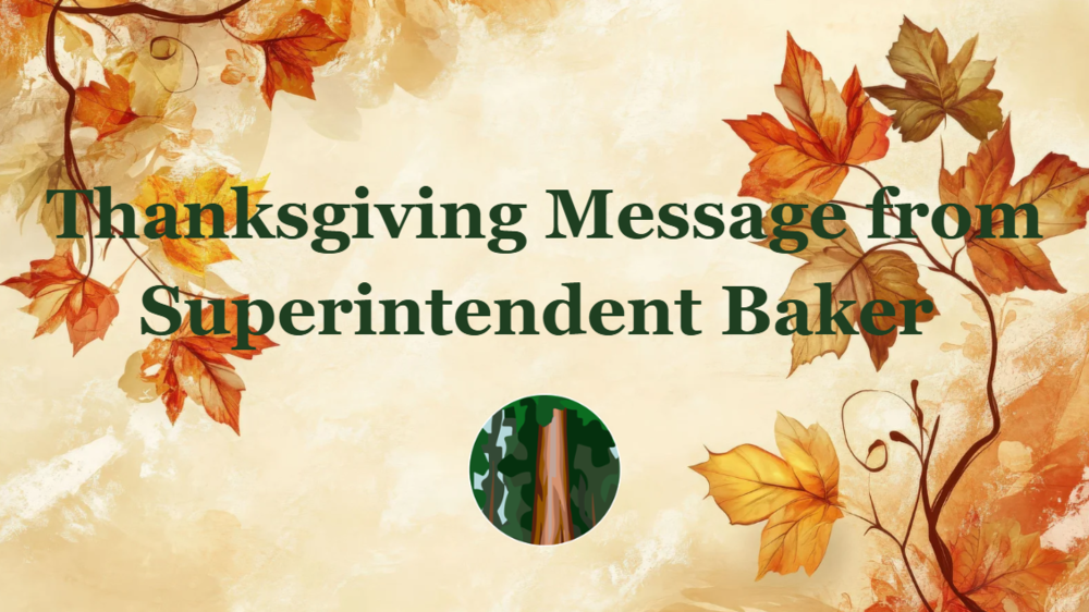 Thanksgiving message from Baker 