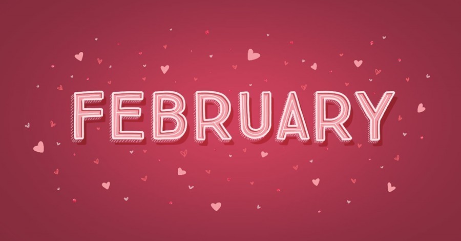February Month Graphic