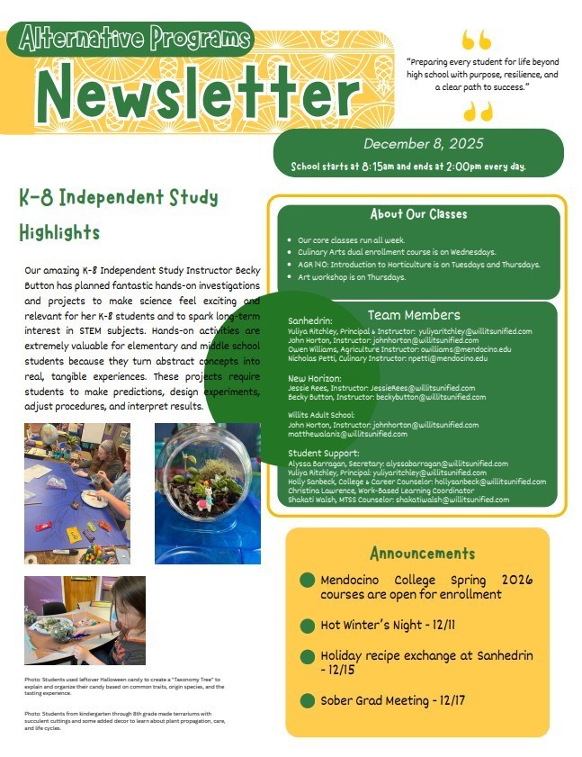 Alternative Programs Newsletter