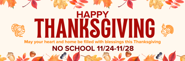 No School 11/24-11/28