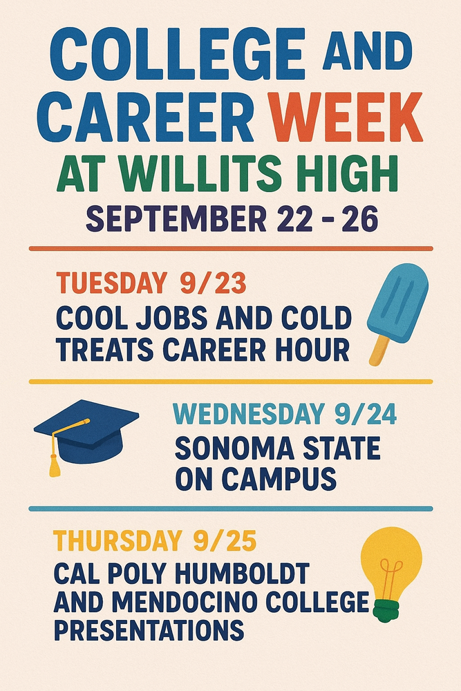 College and Career Week at Willits High September 22-26