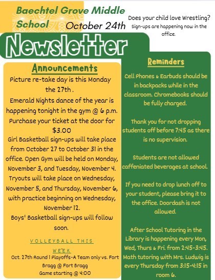 Weekly Newsletter- OCT 17th