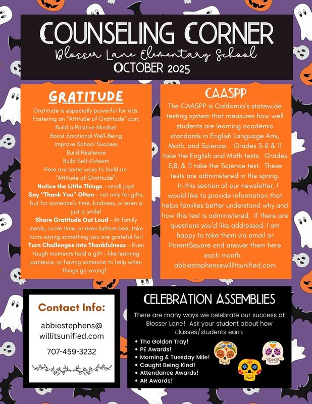 Counseling Corner October