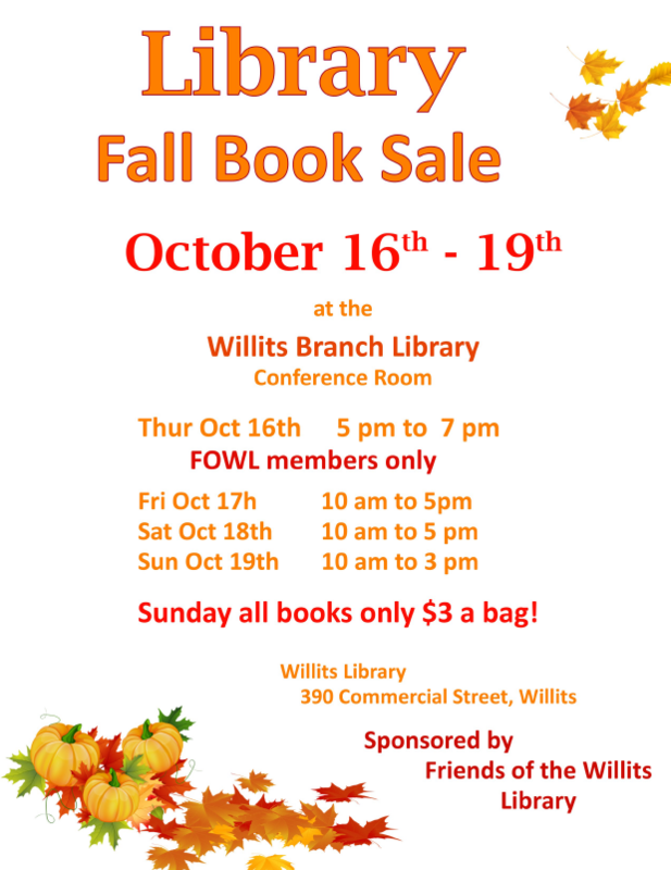 Library Fall  Book Sale Graphic 
