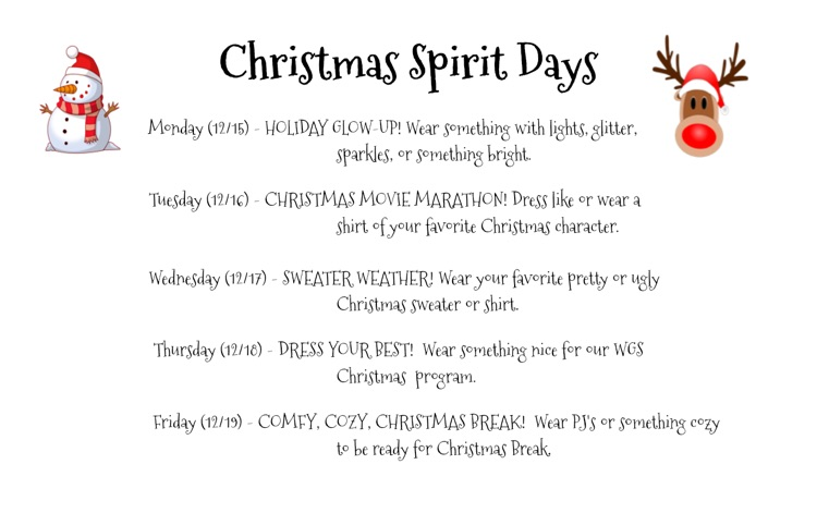 Christmas spirit days