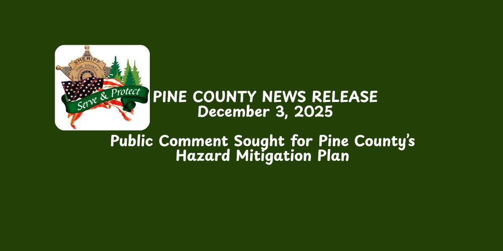 PINE COUNTY NEWS RELEASE
