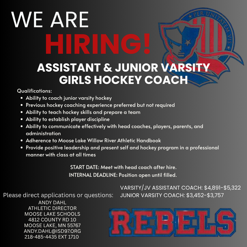 GIRLS HOCKEY ASSISTANT COACH