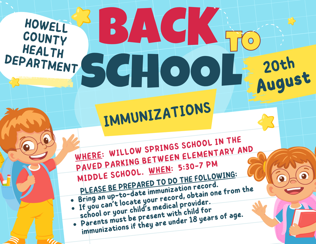 Back to school immunizations