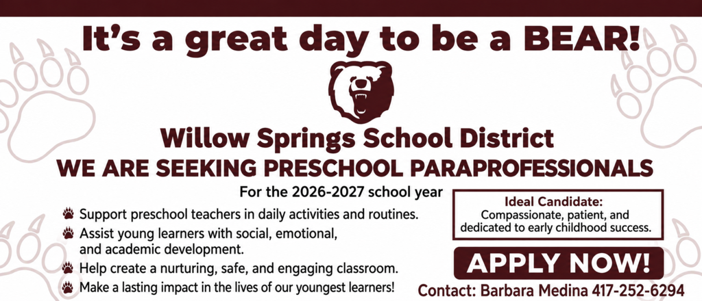 SEEKING PRESCHOOL PARAPROFESSIONAL