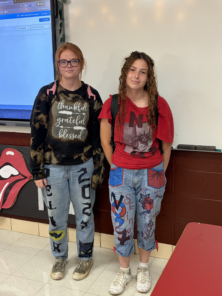 Painted jeans
