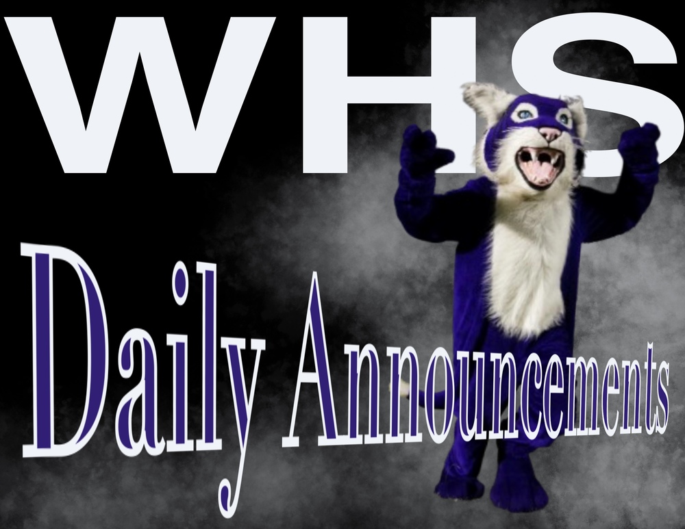 Daily Announcements 8/20/25