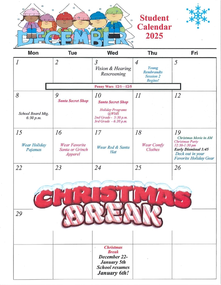 SIS December Calendar
