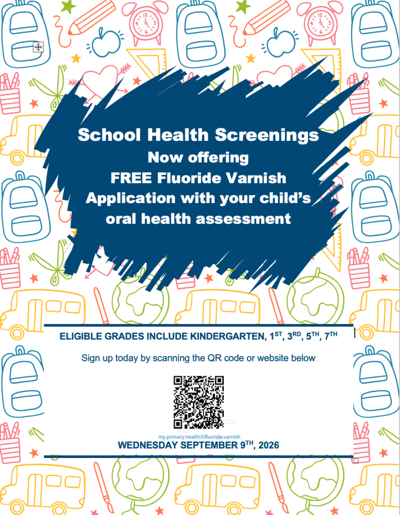 School Health Screening Fluoride Treatment Poster