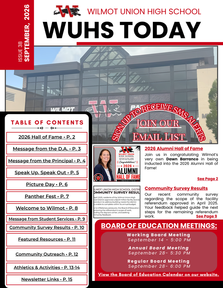 WUHS Today - September, 2026