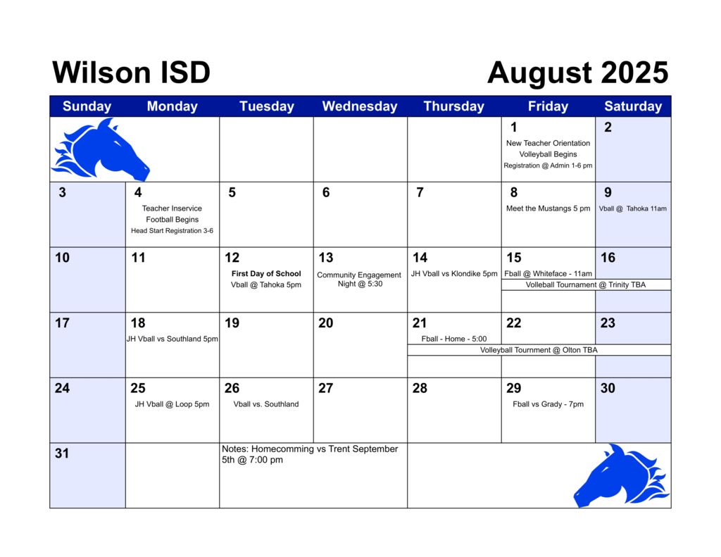 Wilson ISD Monthly School Calendar - Aug (1)-1