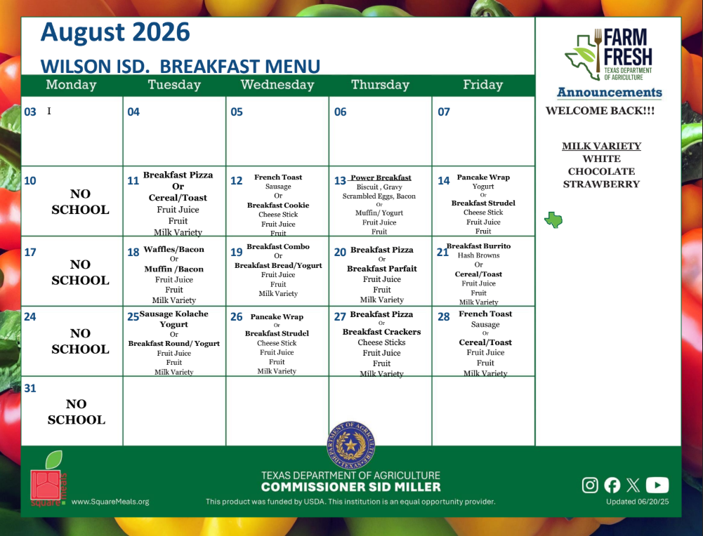 Breakfast Menu