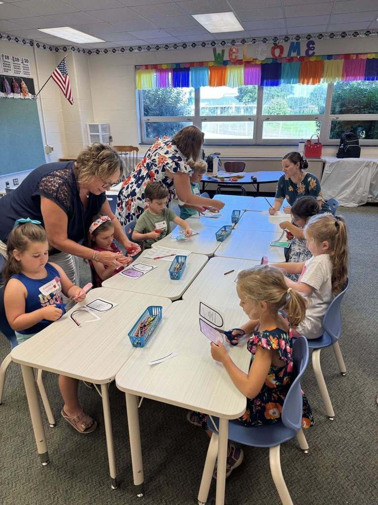 students working together at table