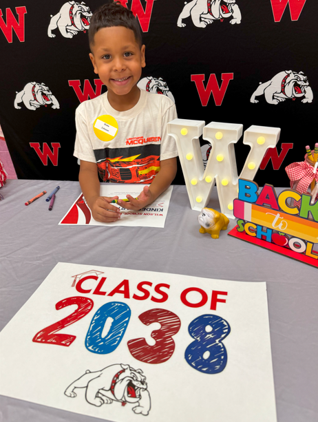student with class of 2038 poster