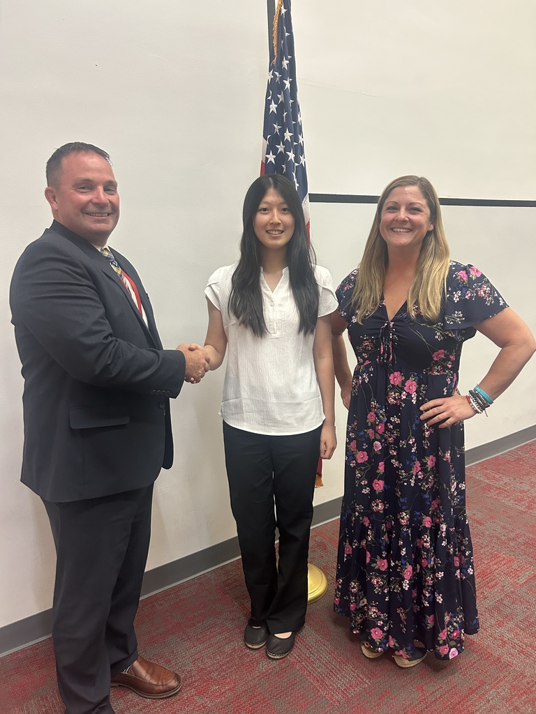 Heidi with superintendent and board president